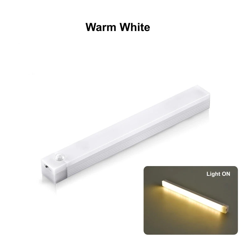 USB Type C Rechargeable Motion Sensor LED Bar Light Induction Night Light Portable for Kitchen Bedside Wardrobe Closet Aisle