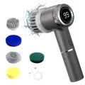 Electric Spin Scrubber With 5 Replaceable Brush Head, Three-speed Adjustable Handheld Rechargeable Shower Scrubber